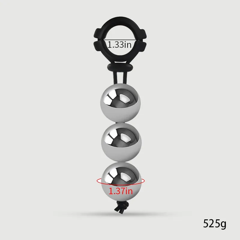 Doar azi Inel anular din silicon de 525 g cu 3 bile – Negru