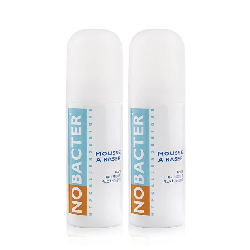 Nobacter Spumă de ras pentru piele sensibilă sau problematică 2x150 ml Promoție