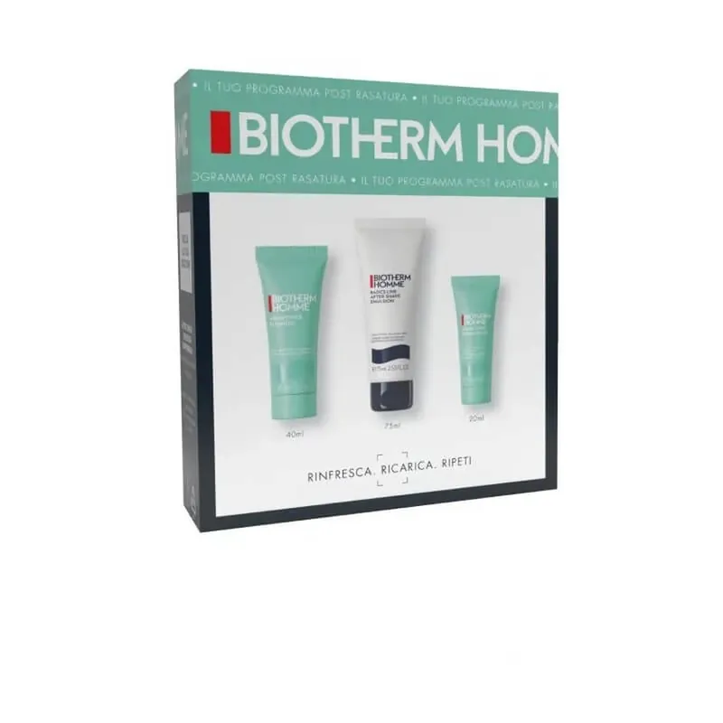 Cel mai vândut Biotherm – set de îngrijire după bărbierit – gel de curățare 40 ml + loțiune după bărbierit 75 ml + gel hidratant 20 ml