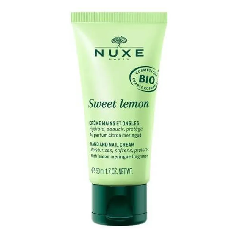 NUXE Cremă de mâini și unghii cu lămâie dulce care calmează, hidratează și protejează 50ml Cumpără online