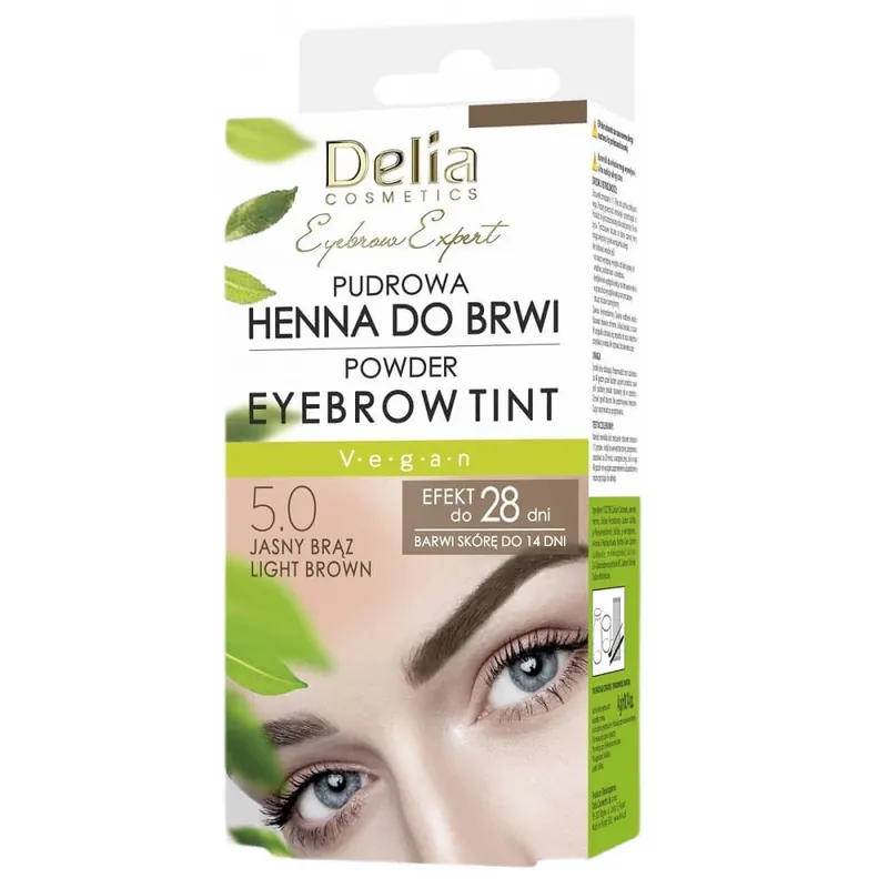 Delia Eyebrow Expert Powder Eyebrow Henna 5.0 maro deschis, 4 g Plată securizată