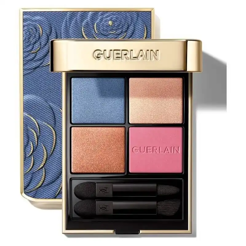 Ofertă specială Guerlain Ombres G – farduri de ochi în 4 nuanțe, nr. 396 Denim Blossom