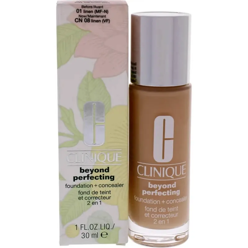 Promoție Clinique Beyond Perfecting 2 în 1 – fond de ten și corector – nr. 01 Linen