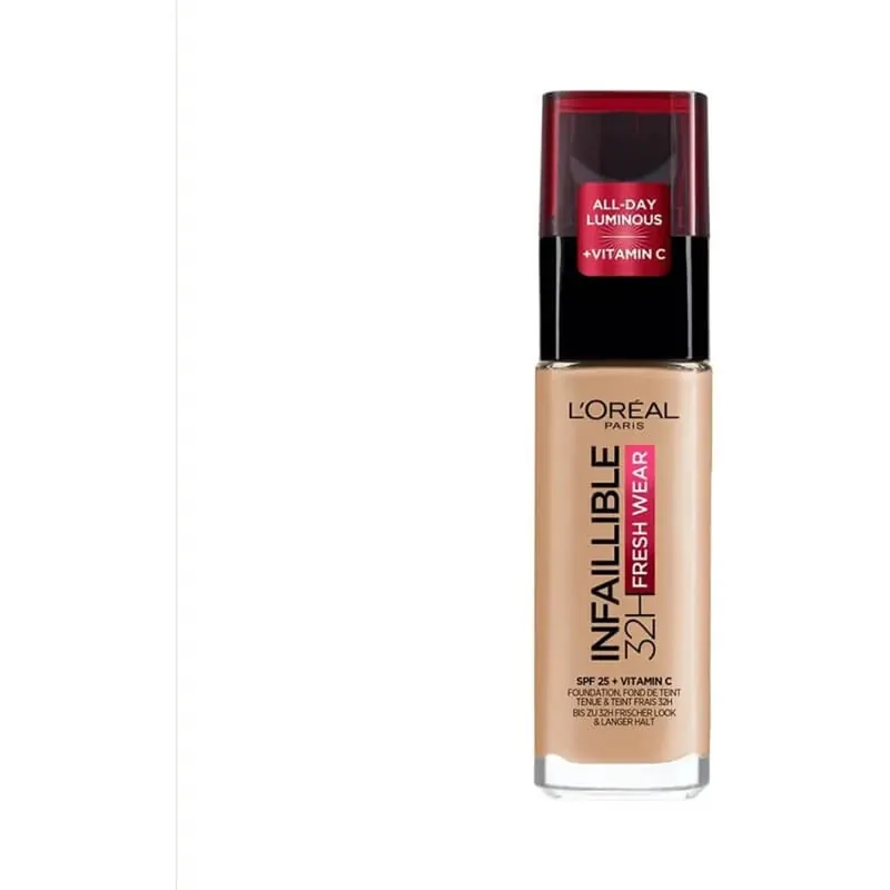 Retur ușor L‘Oréal Paris Infaillible 24h Fresh Wear - fond de ten lichid - nr. 140 bej auriu