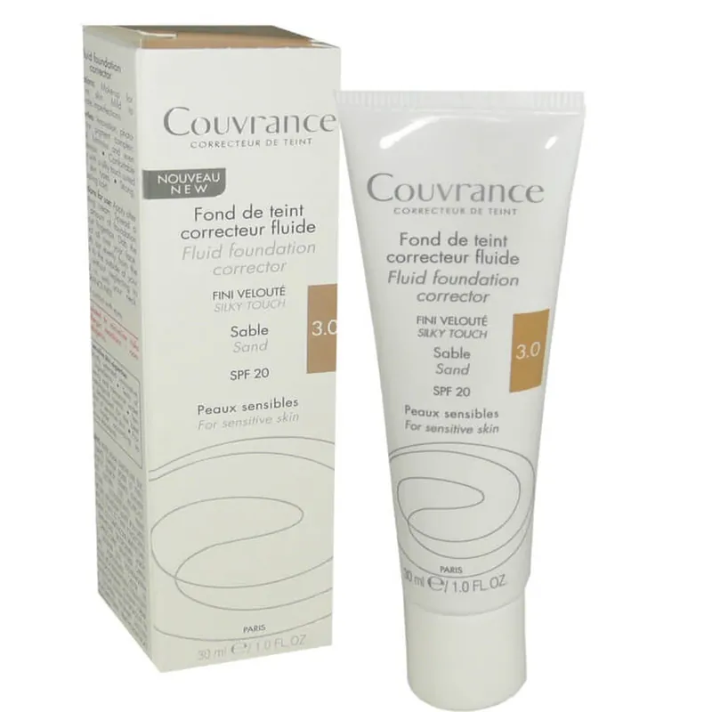 AVENE COUVRANCE Fond de ten corector fluid 3.0 Sable 30 ml Plată securizată