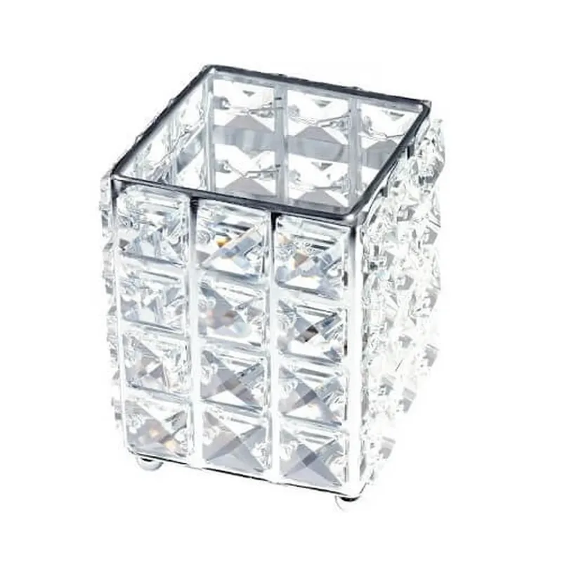 Cumpărături sigure Suport pensule machiaj, Luxorise, Makeup Holder, Patrat, Silver