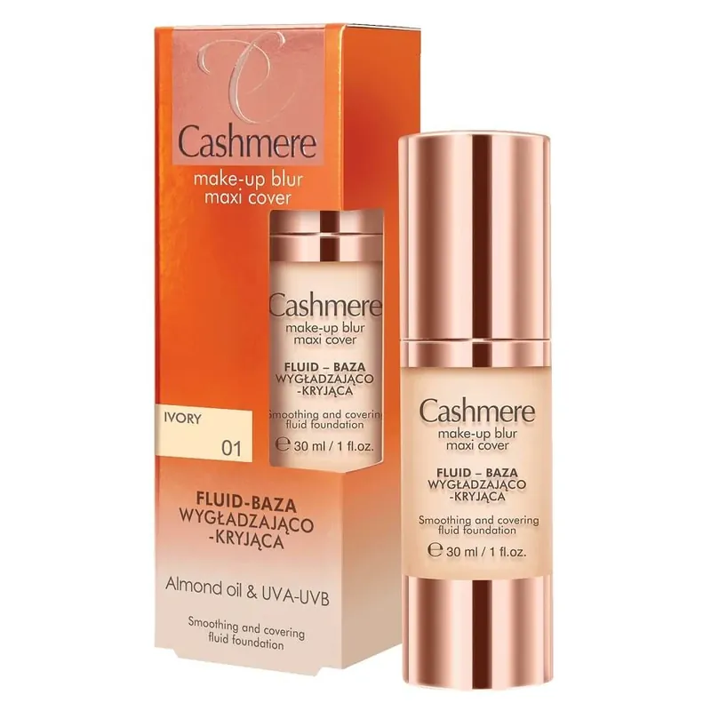 Cashmere Make-Up Blur Maxi Cover Fluid-Base 01 Ivory, 30ml Preferatul clienților