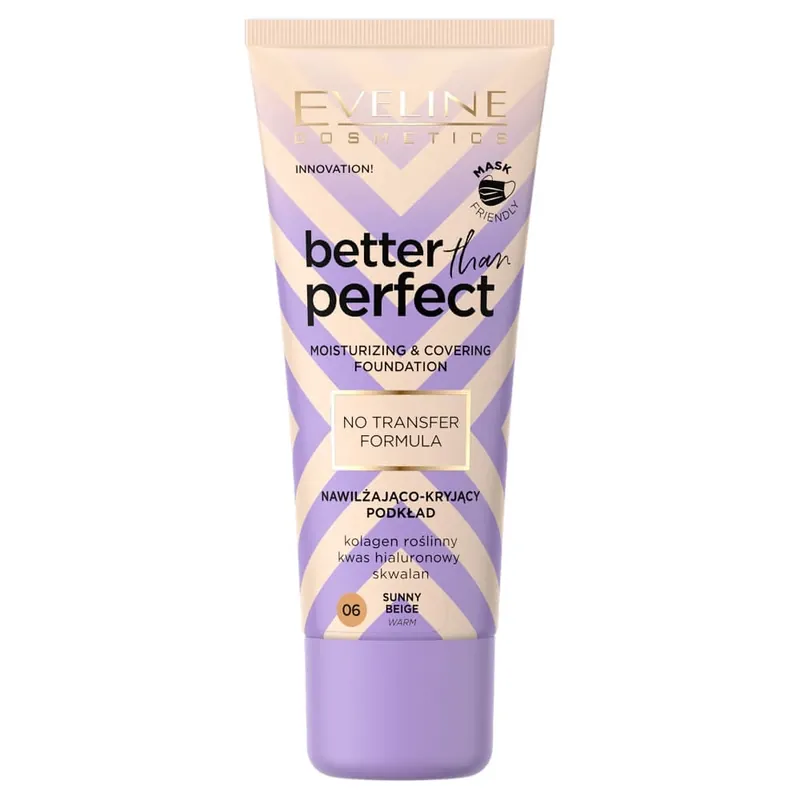 Reduceri Eveline Cosmetics Better Than Perfect Fond de ten hidratant și acoperitor 06 Sunny Beige, 30 ml