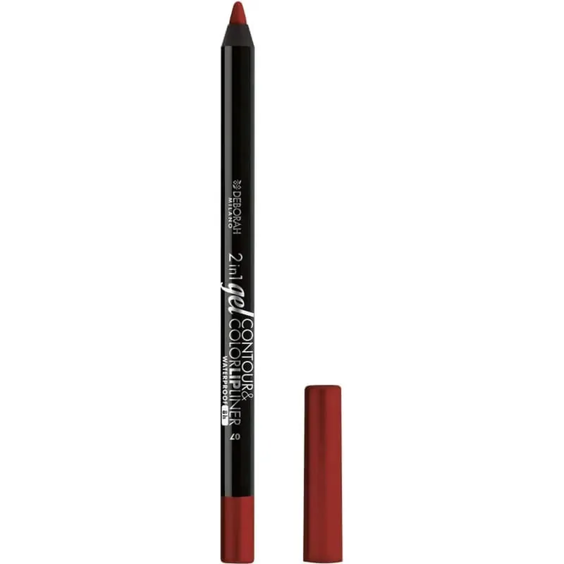 Deborah 2 în 1 gel contour&color - creion de buze - rezistent la apă - nr. 07 true red Reducere specială