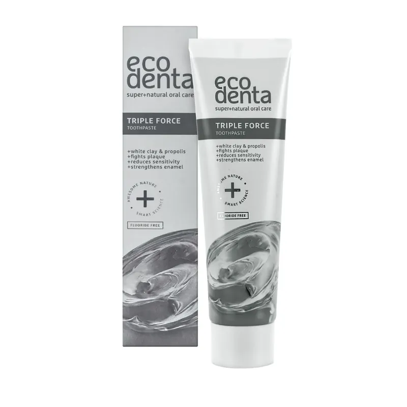Pasta de dinti cu efect triplu pentru dinti sensibili, Extra, Ecodenta, 100ml Plată sigură