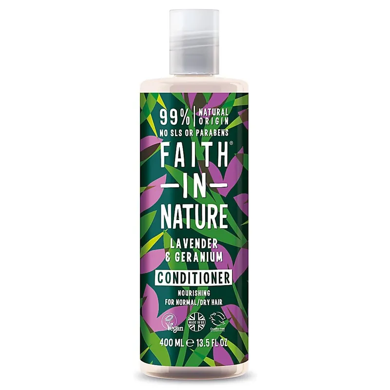 Ofertă limitată Balsam natural nutritiv cu Lavanda si muscata pentru par normal si uscat, Faith in Nature, 400ml