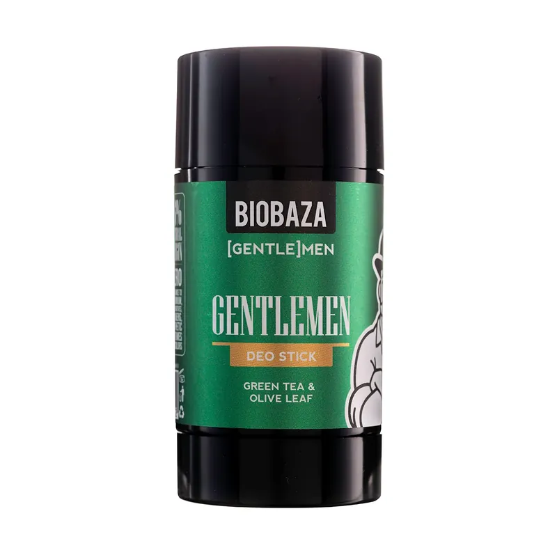 Ofertă specială Deodorant natural stick fara aluminiu, cu extract de ceai verde, pentru barbati, Gentlemen, Biobaza, 50 ml