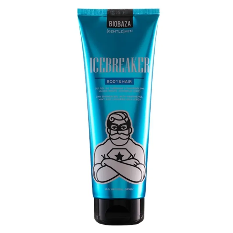 2 in 1 gel de dus & sampon pentru barbati [GENTLE]MEN ICEBREAKER, Biobaza, 220 ml Reducere specială
