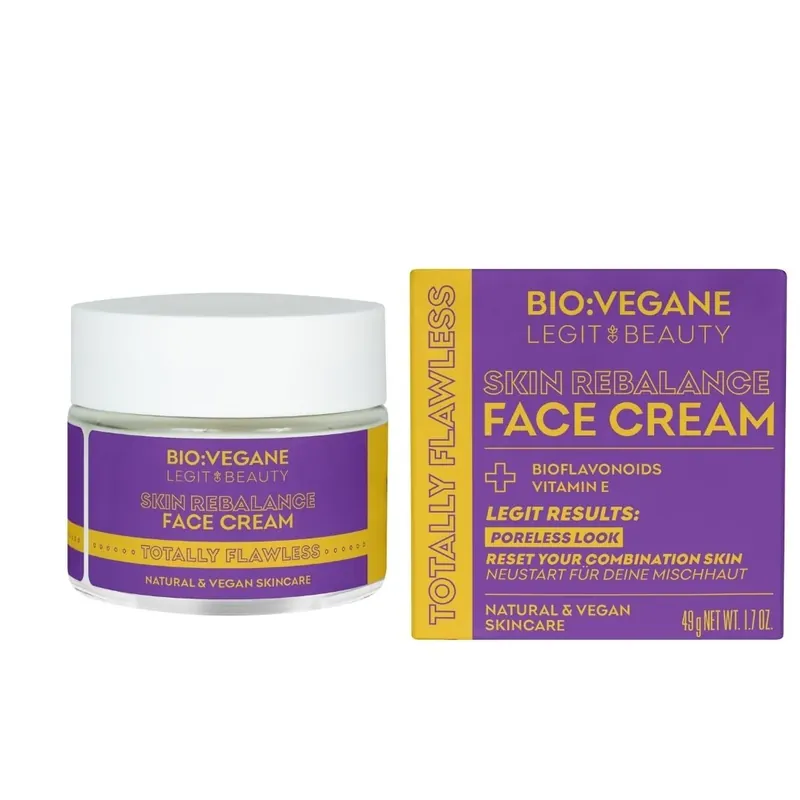 Retur gratuit Crema de fata reechilibranta, Totally Flawless, Bio Vegane Legit Beauty, 50 ml