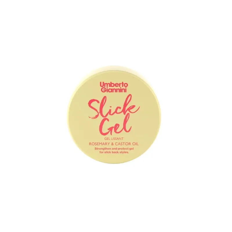 Gel pentru netezirea parului, cu ulei de rozmarin si ricin, Slick Gel, Strong Curls, Umberto Giannini, 50 ml Reducere extra