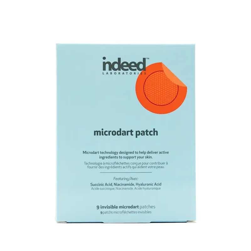 Plasturi invizibili anti-acnee cu acid succinic, niacinamida si acid hialuronic, Microdart Patch, Indeed Laboratories, 9 bucati Promoție