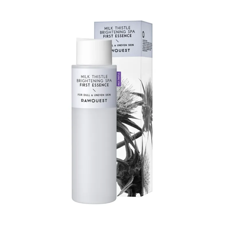 Esenta cu armurariu pentru luminozitatea tenului tern, cu ton neuniform, Brightening SPA First Essence, Rawquest, 200 ml Calitate înaltă
