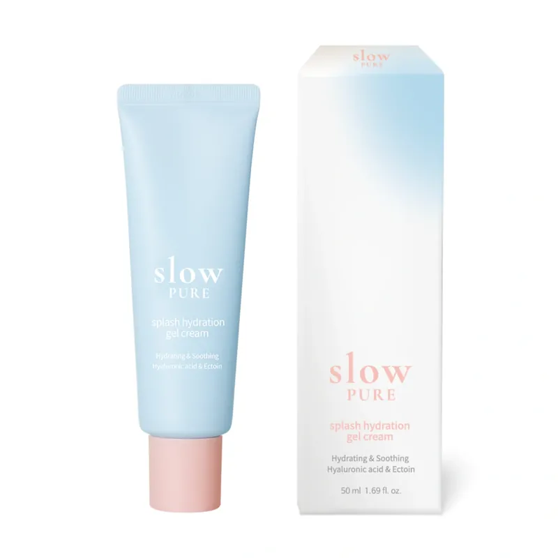 Crema tip gel cu efect hidratant si calmant, cu acid hyaluronic & ectoina, splash hydration, Slowpure, 50 ml Super ofertă