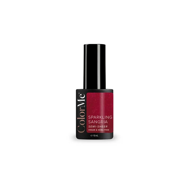 Ofertă limitată Oja semipermanenta translucida, vegana & fara HEMA, nuanta Sparkling Sangria, ColorMe Cosmetics, 10 ml