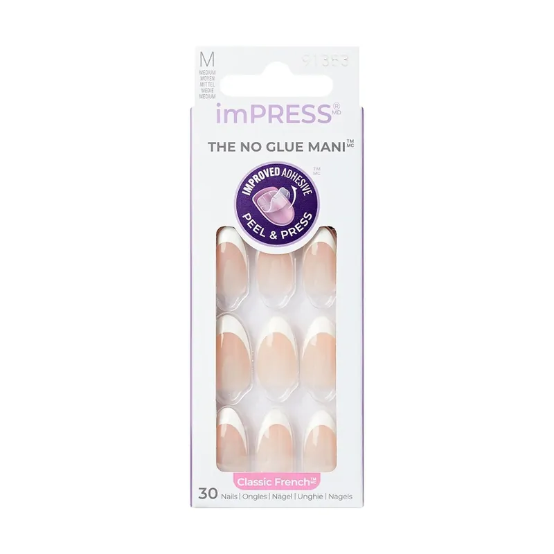 KISS, Unghii false imPRESS Press-On, Everlasting, 30 bucati Ofertă de sezon