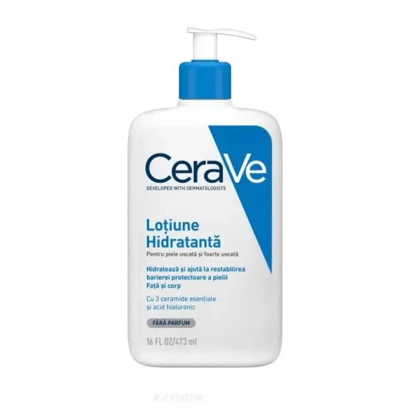 Lotiune Hidratanta pentru Fata si Corp Piele Uscata-Foarte Uscata, 473 ml, CeraVe Livrare rapidă