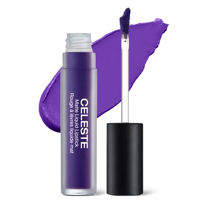 Ofertă specială Ruj Lichid Mat Kiss Celeste Matte Liquid Lipstick Royal Purple