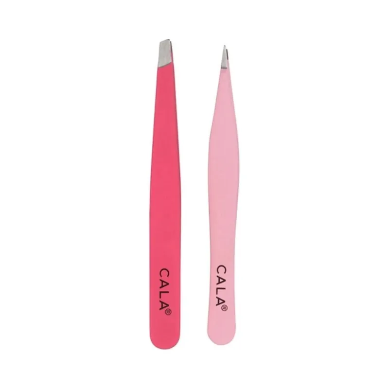 CalaSet Pensete Tweezer Duo Slant + Point - Coral Cel mai vândut