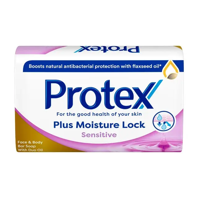 Reducere de preț Sapun solid antibacterian Protex Plus Moisture Lock Sensitive, 90 g