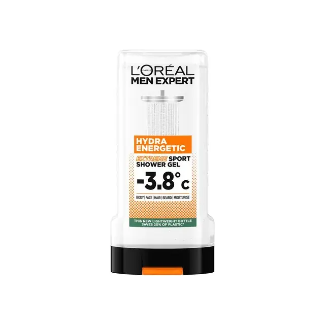 Plată securizată Gel de dus L‘Oreal Paris Men Expert Hydra Energetic Extreme Sport - corp, fata, par si barba, 300 ml